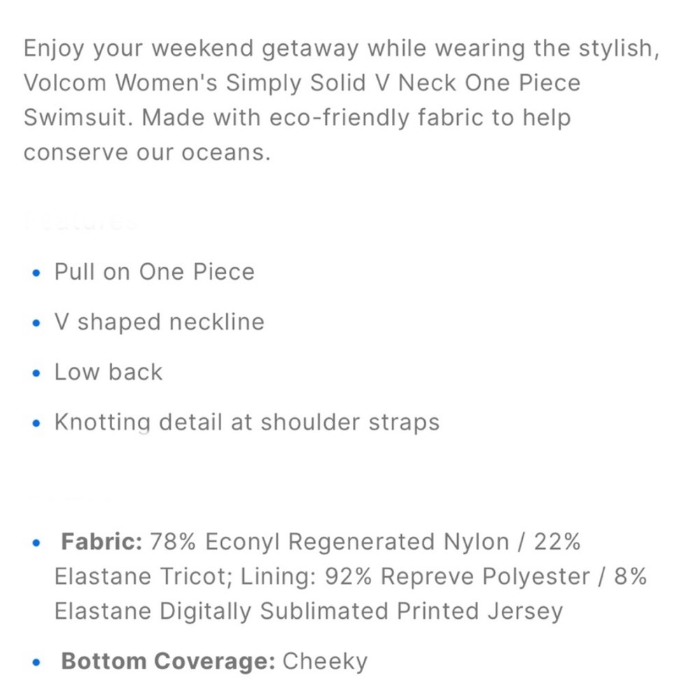 Volcom Simply Solid One Piece - Picture 15 of 16